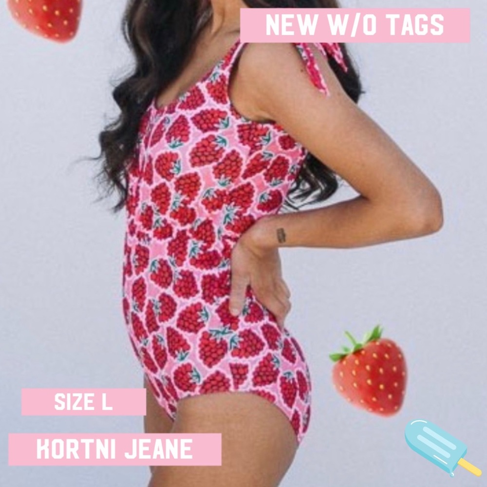 NWOT Raspberry high waisted one piece